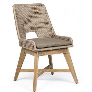 mutoni Chaise de jardin Hesperia avec coussin taupe  