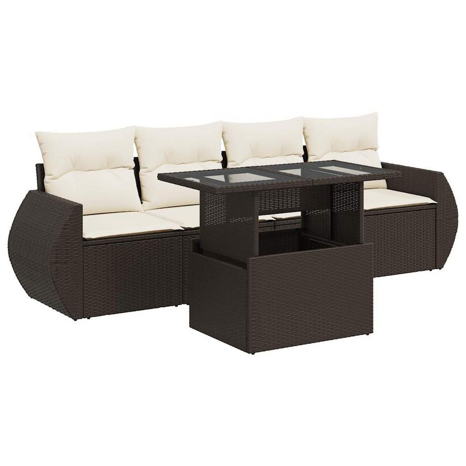 set di divani da giardino Polirattan