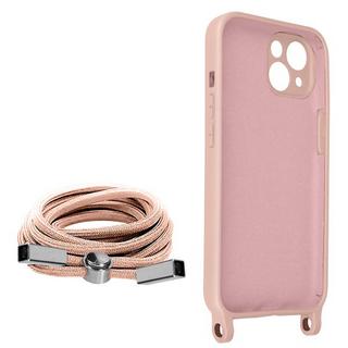 Avizar  Coque cordon iPhone 13 Rose 