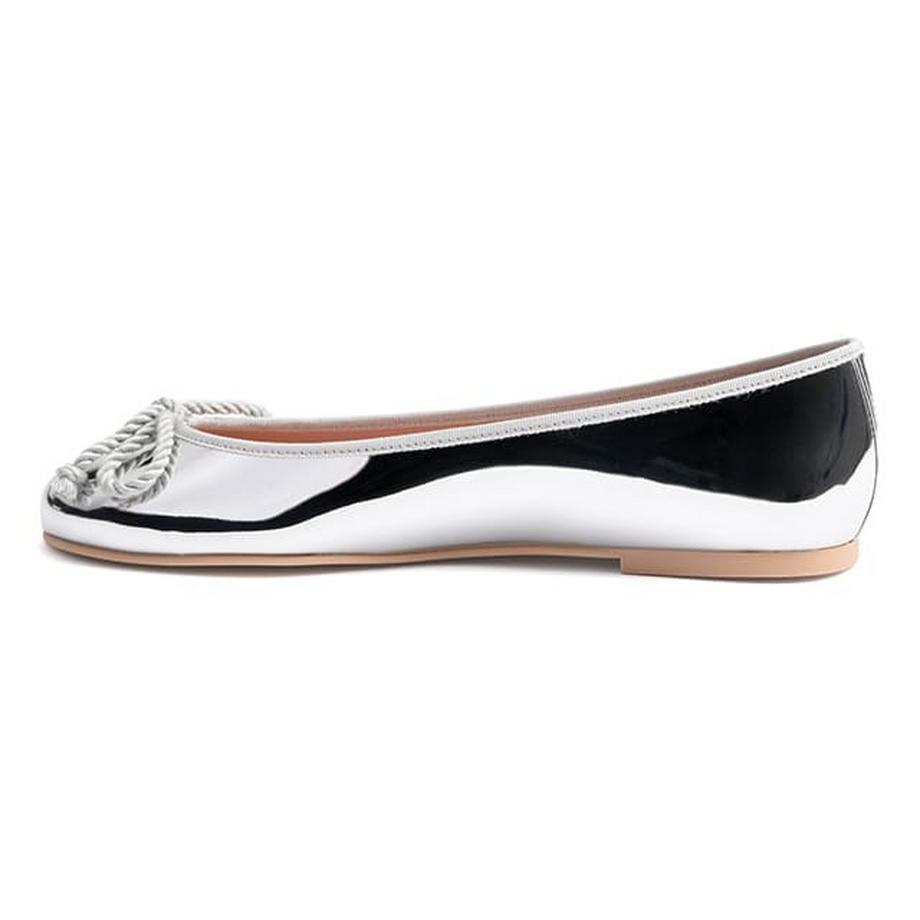 Pretty Ballerinas Rosario Ballerines Métalliques avec Nœud en Corde  
