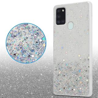 Cadorabo  Hülle für Samsung Galaxy A21s TPU Silikon mit funkelnden Glitter 