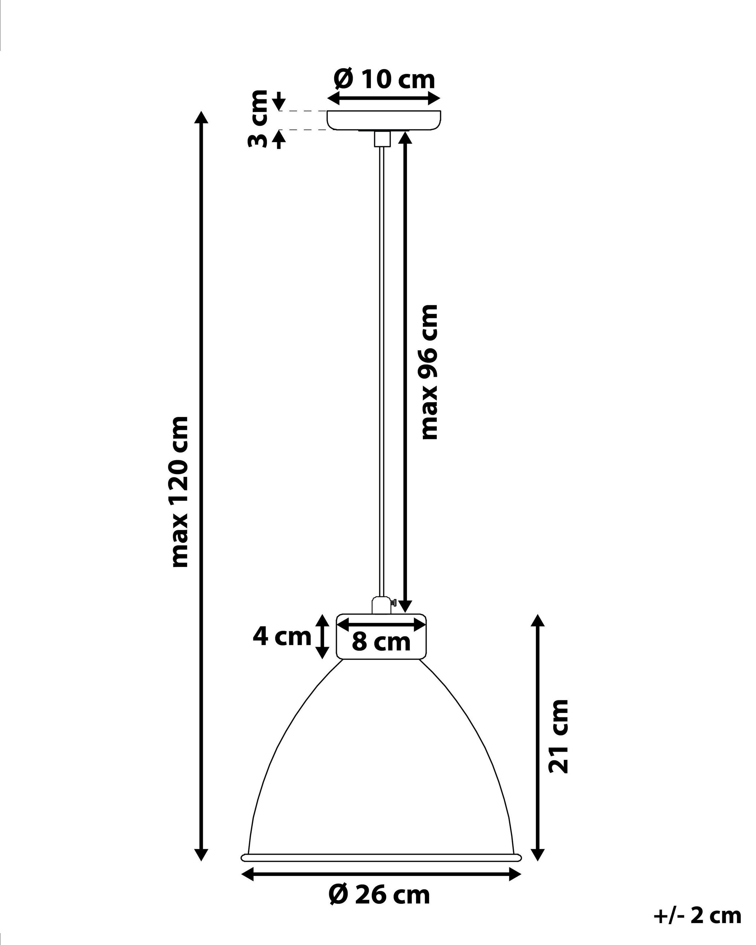 Beliani Lampe suspension en Métal Moderne DARYA  