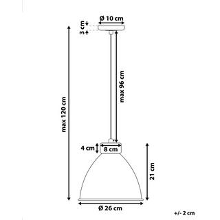 Beliani Lampe suspension en Métal Moderne DARYA  