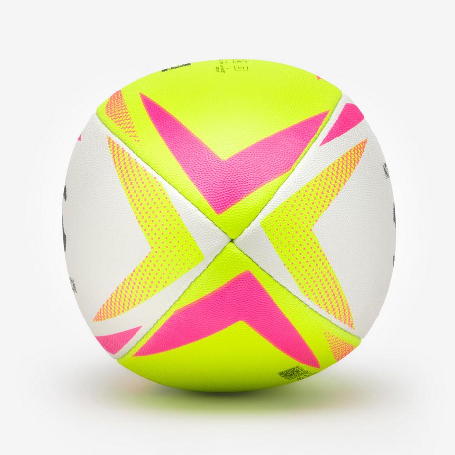 DECATHLON  Ballon de Touch Rugby, Decathlon | Canterbury Jaune et Rose fluo 