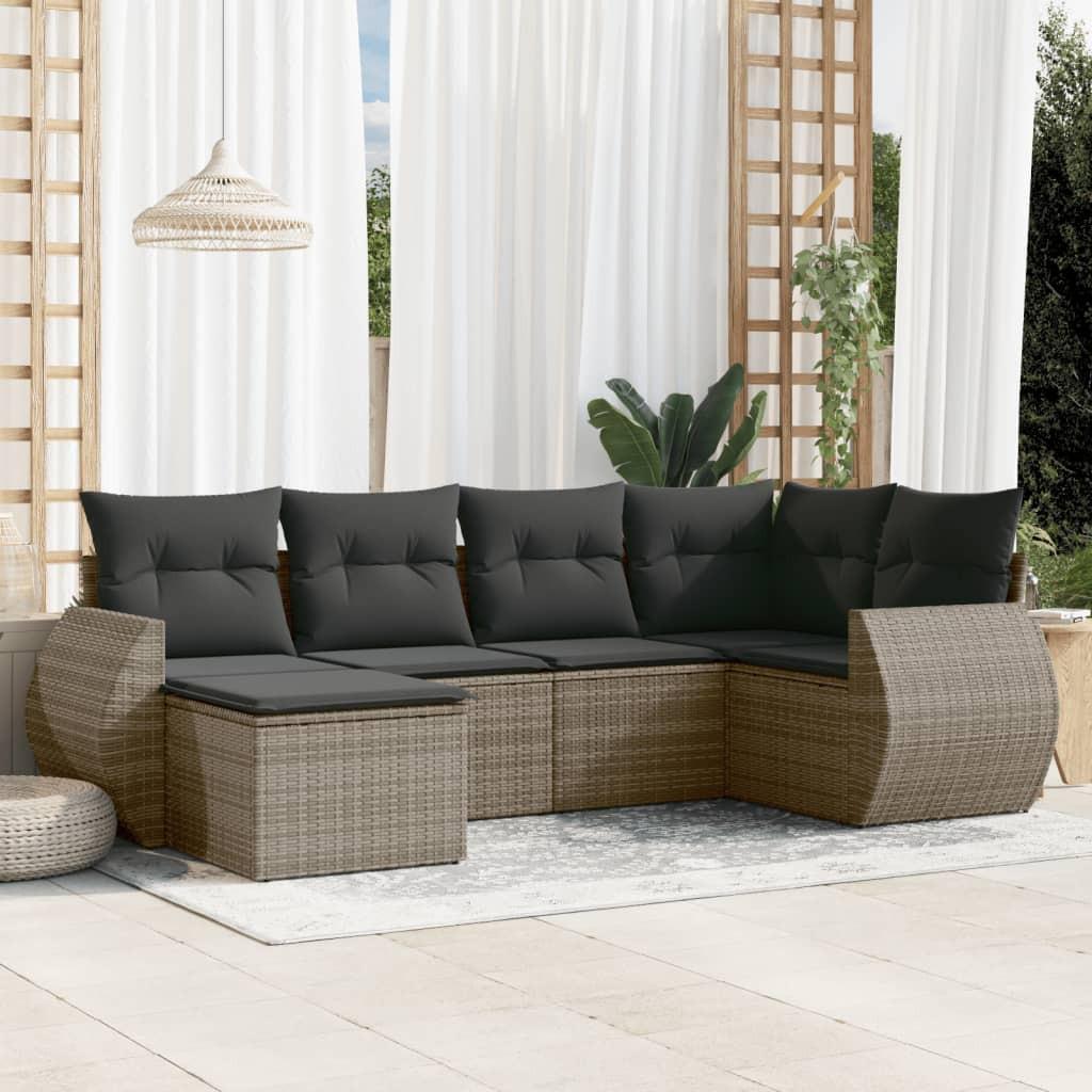 VidaXL set divano da giardino Polirattan  