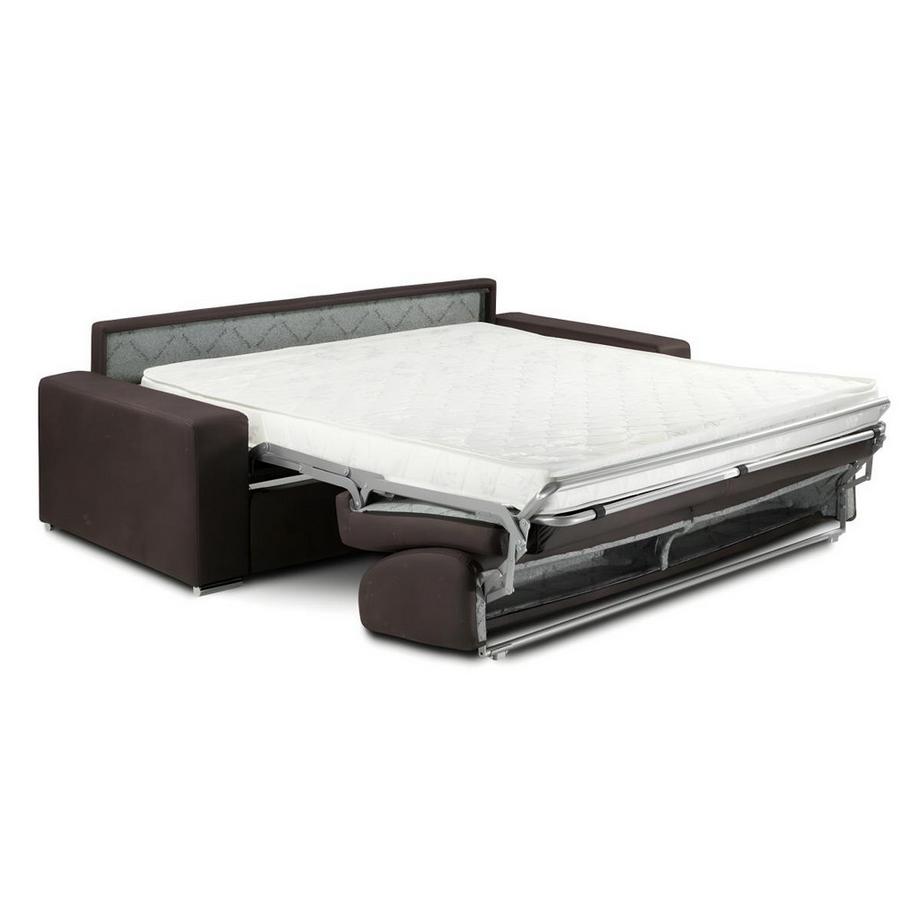 Vente-unique Schlafsofa 4Sitzer Stoff Liegefläche mit Lattenrost mit breiten LattenMatratze EMIR  