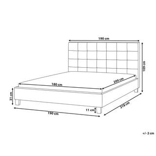 Beliani Letto con rete a doghe en Poliestere Glamour ROCHELLE  