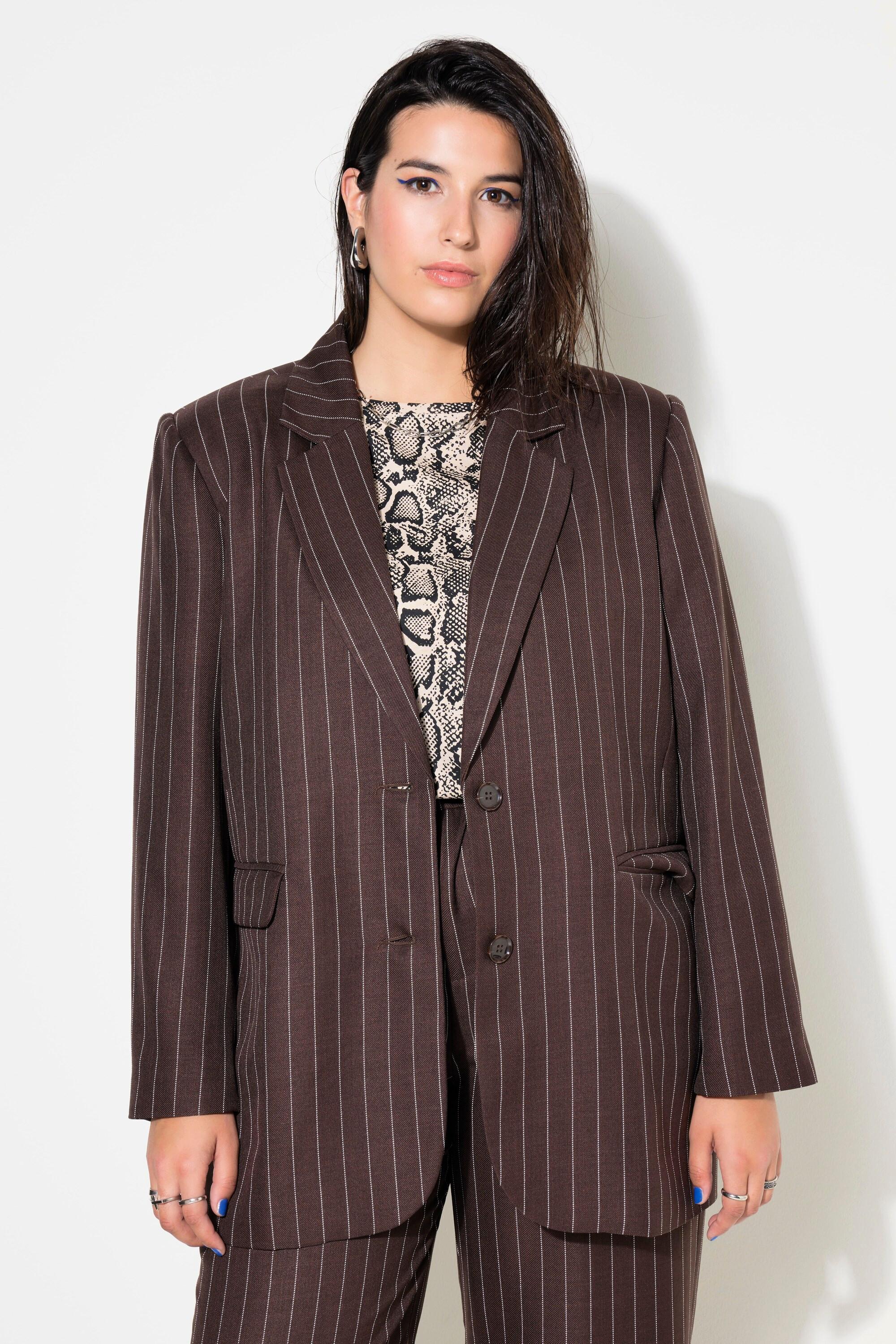 Studio Untold  Blazer dal taglio oversize con righe sottili ed effetto brillante 