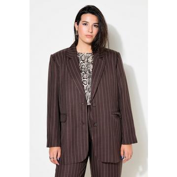 Blazer dal taglio oversize con righe sottili ed effetto brillante