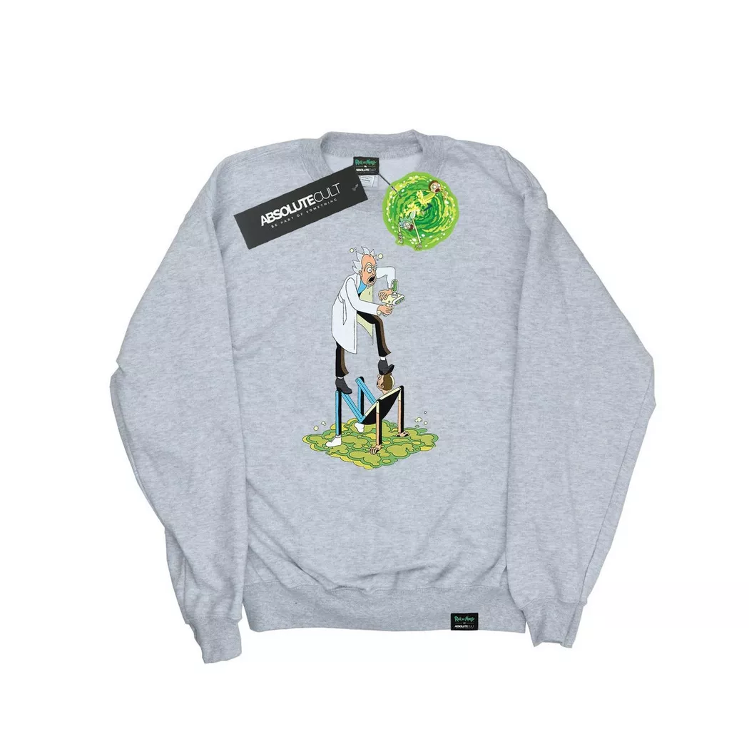 Rick And Morty - Sweatshirt, für Herren, Grau, Größe 3XL