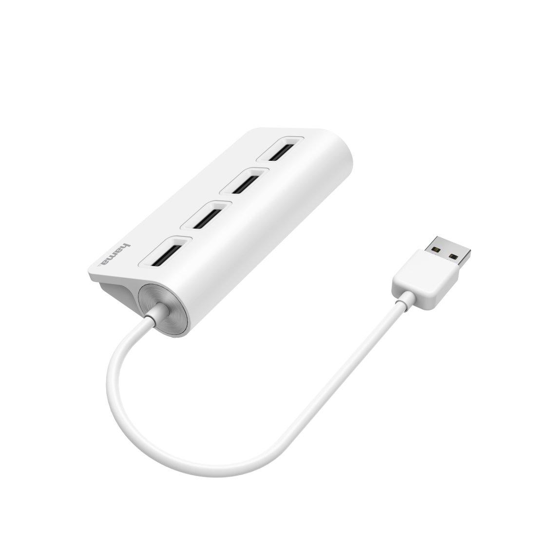 hama  00200120 Schnittstellen-Hub USB 2.0 480 Mbit/s Weiß 