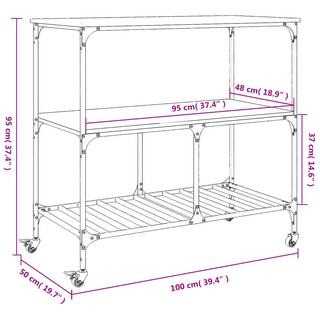 VidaXL carrello da cucina Legno multistrato  