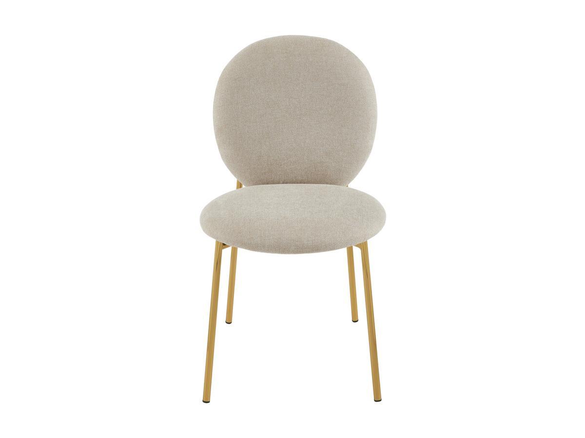 PASCAL MORABITO Lot de 2 chaises en tissu et métal doré - Beige - ASTRENA de Pascal Morabito  