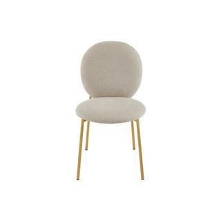 PASCAL MORABITO Lot de 2 chaises en tissu et métal doré - Beige - ASTRENA de Pascal Morabito  