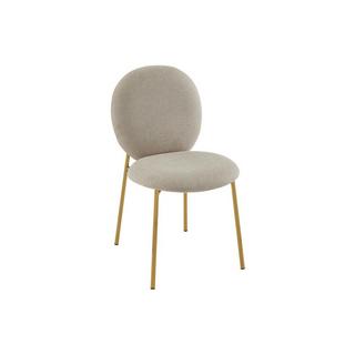 PASCAL MORABITO Lot de 2 chaises en tissu et métal doré - Beige - ASTRENA de Pascal Morabito  