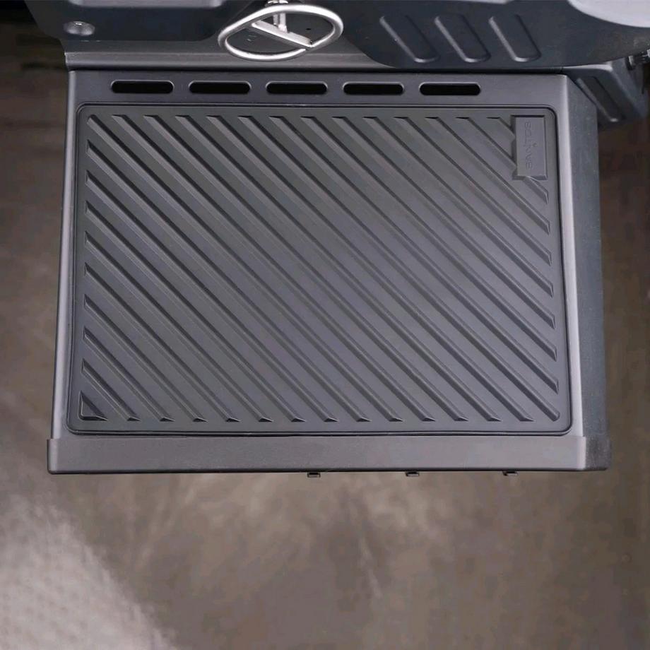 Santos  S S-518 - Gasgrill, Seiten- und Heckbrenner, All Black, inkl. Rostheber 