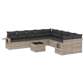 VidaXL set divano da giardino Polirattan  