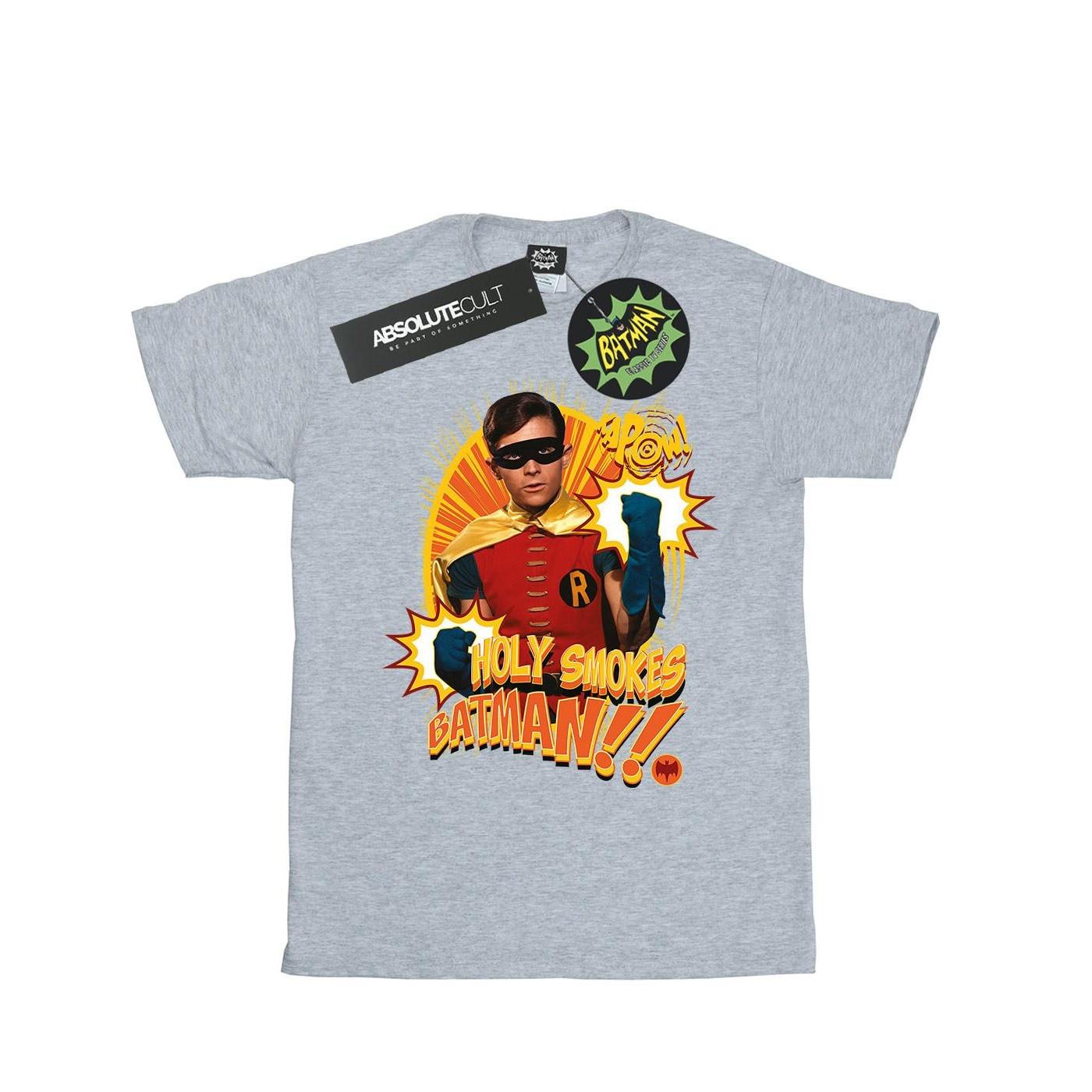 Image of Batman Tv Series Holy Smokes Tshirt Damen Grau S