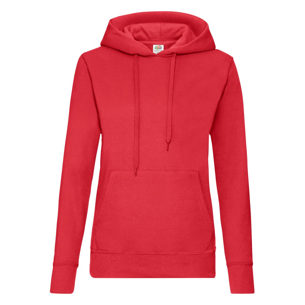 Image of Classic 8020 Kapuzenpullover Damen Rot Bunt S