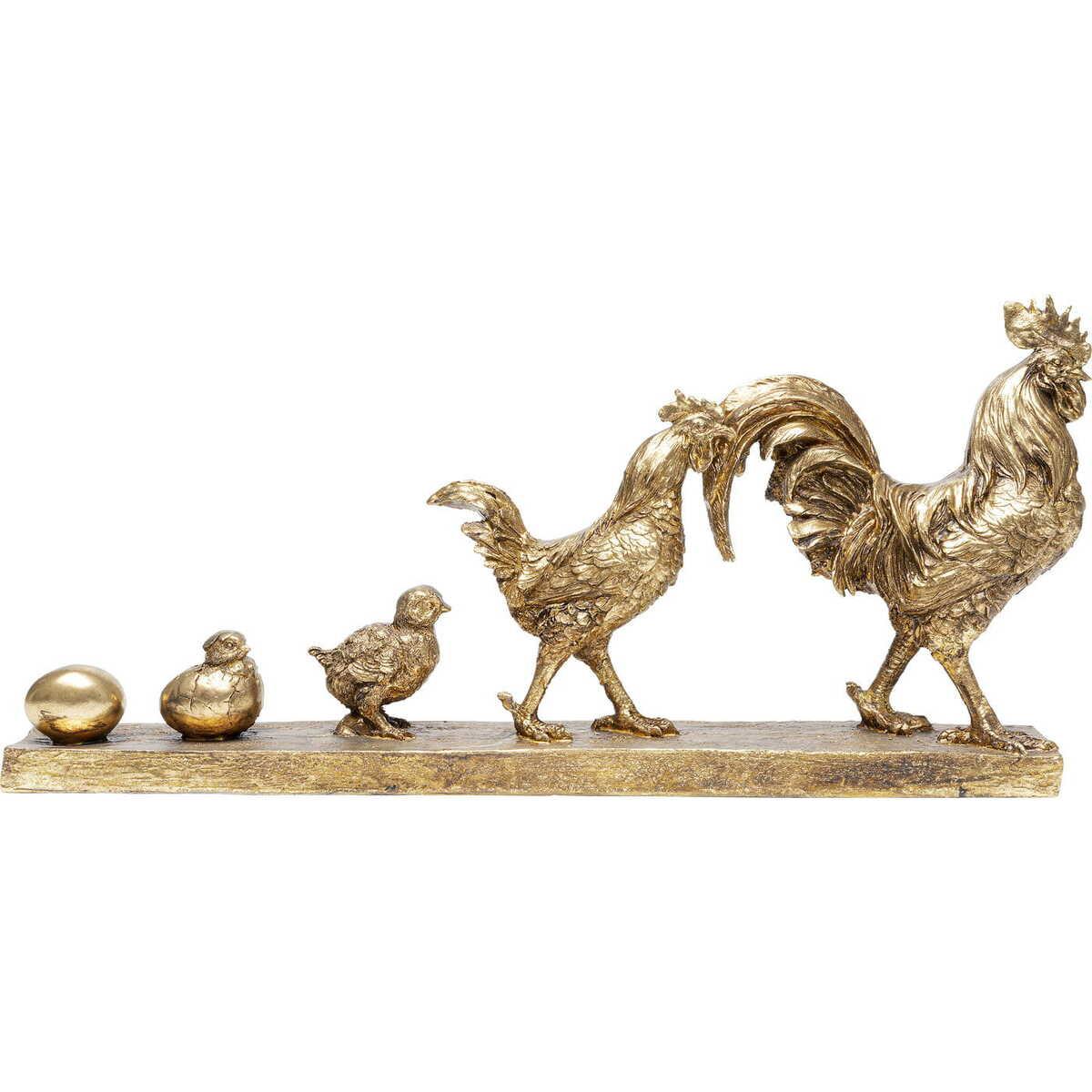 Image of Deko Objekt Chicken Evolution Unisex Gold ONE SIZE