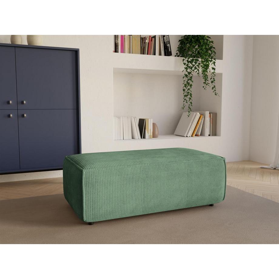 Vente-unique Hocker - Cord - Mandelgrün - AMELIA  