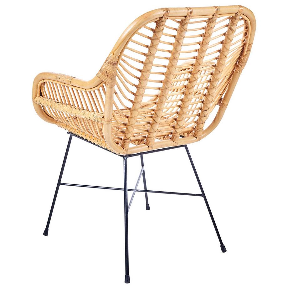 Beliani Sedia da pranzo en Rattan Boho CANORA  
