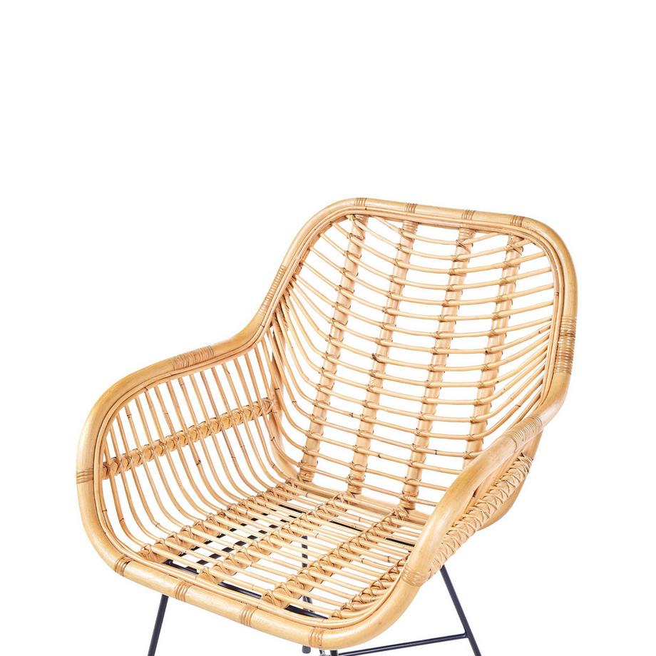 Beliani Sedia da pranzo en Rattan Boho CANORA  