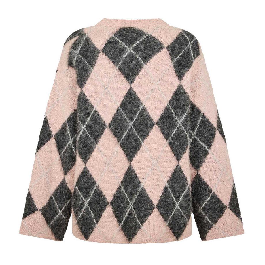 EDITED Pull Harriet à épaules tombantes motif losange  