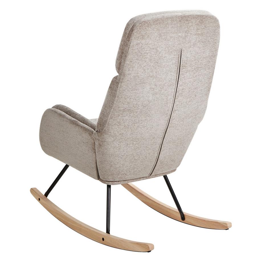 Beliani Fauteuil à bascule en Tissu Minimaliste KVELIA  