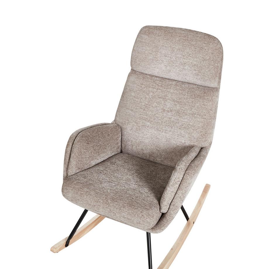 Beliani Fauteuil à bascule en Tissu Minimaliste KVELIA  