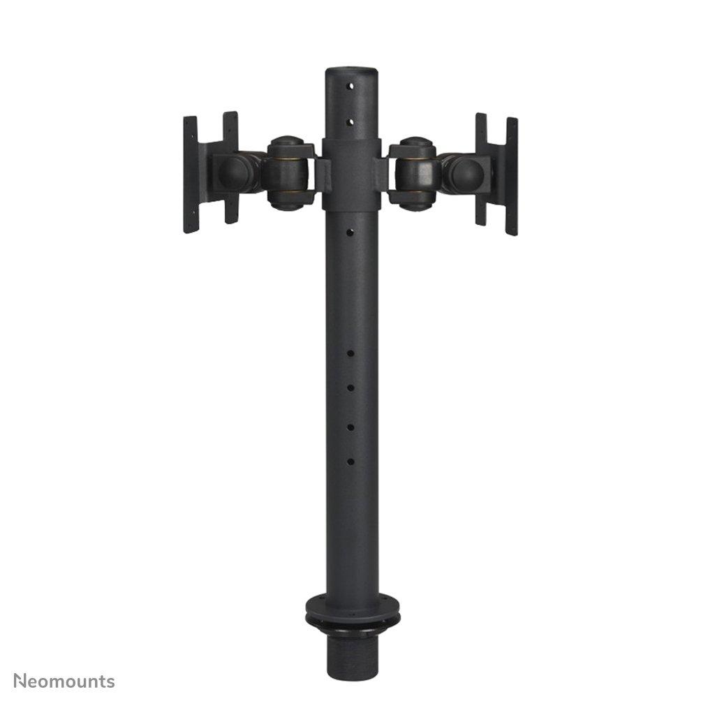 NewStar  2 vie Supporto da tavolo per monitor 25,4 cm (10) - 76,2 cm (30) Nero Regolabile in altezza 