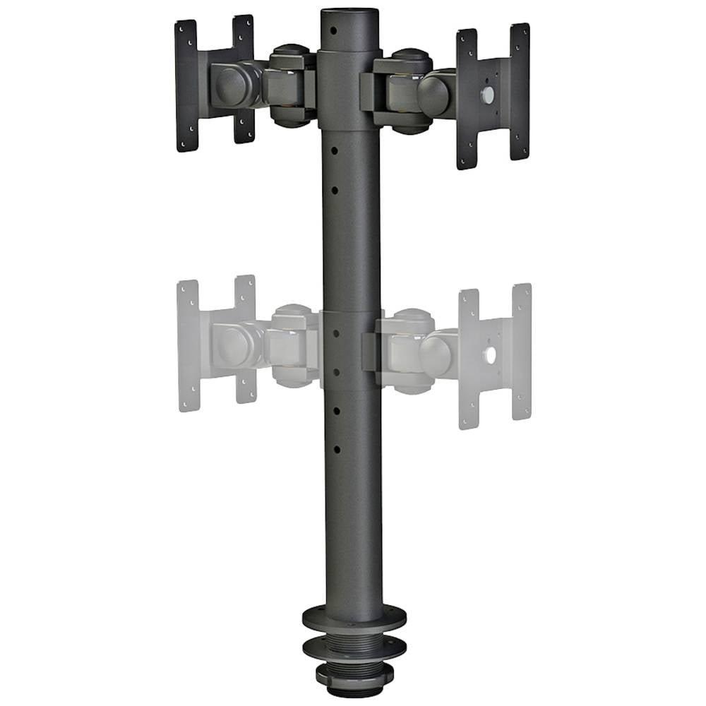NewStar  2 vie Supporto da tavolo per monitor 25,4 cm (10) - 76,2 cm (30) Nero Regolabile in altezza 