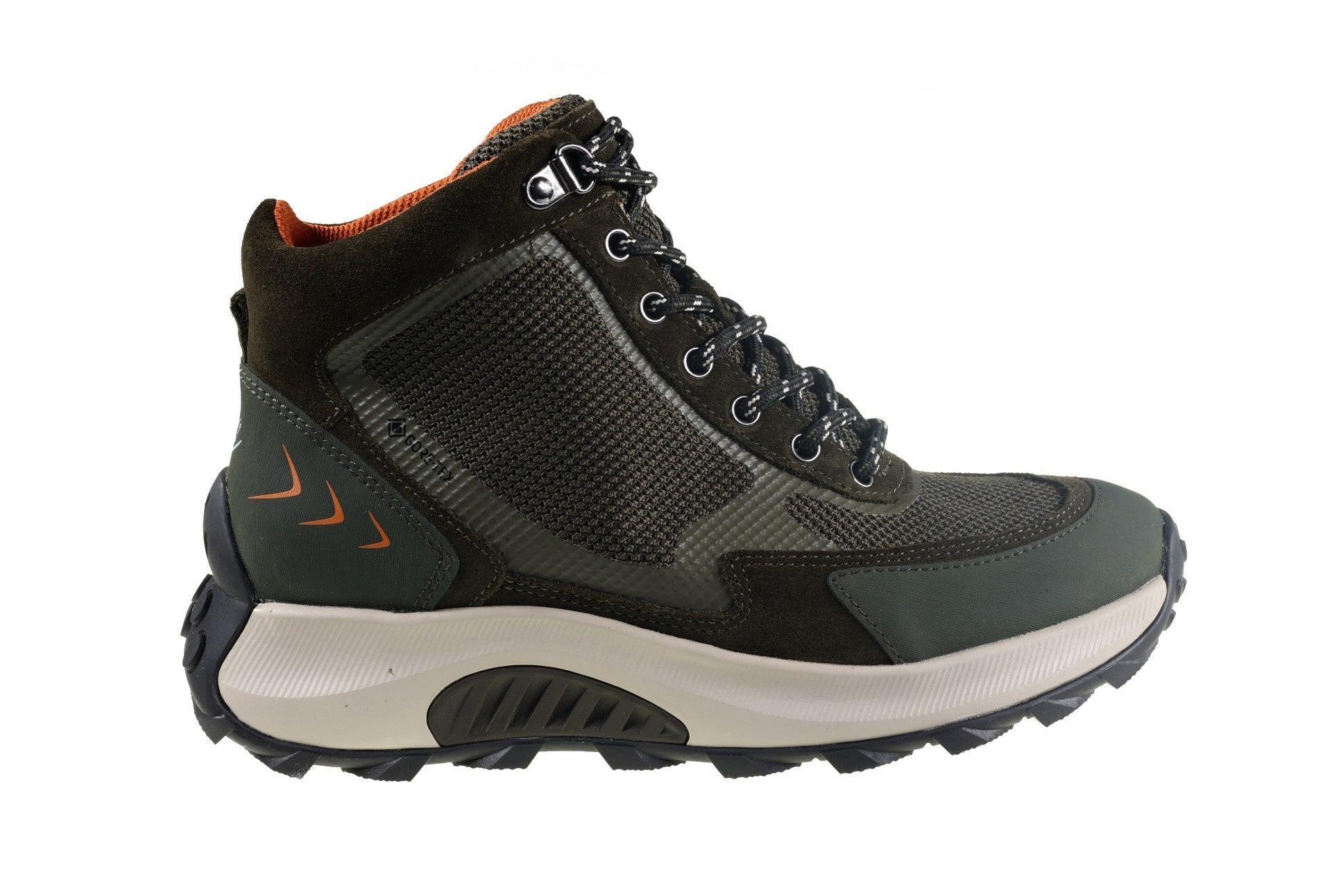 Image of Leder Wanderstiefelette Unisex Grün 38