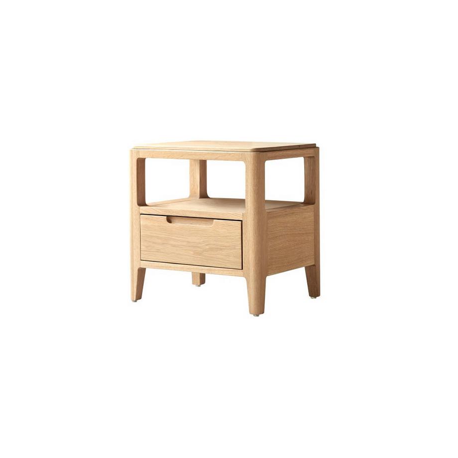 Tikamoon Nachttisch Arto aus massiver Eiche mit 1 Schublade  