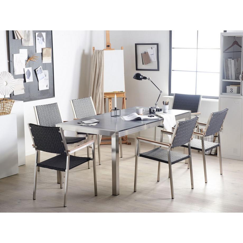 Beliani Set da pranzo per 6 persone en Granito Industriale GROSSETO  