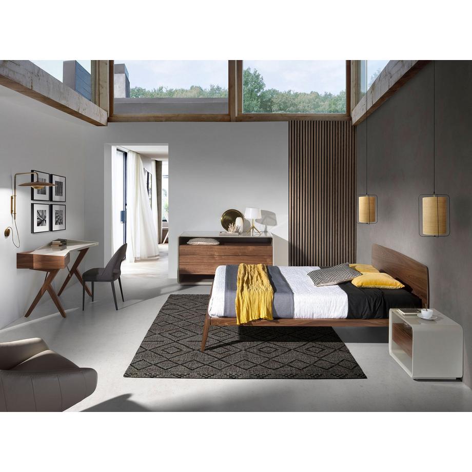 ANGEL CERDA Bett Walnuss  