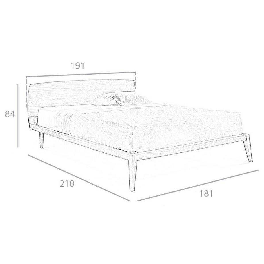 ANGEL CERDA Bett Walnuss  