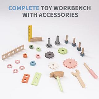 Activity-board  Mini-établi en bois, établi pour enfants avec outils et accessoires, jouet en bois pour enfants 