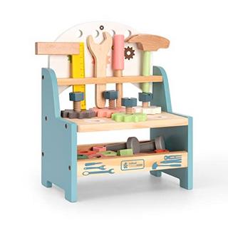 Activity-board  Mini-établi en bois, établi pour enfants avec outils et accessoires, jouet en bois pour enfants 