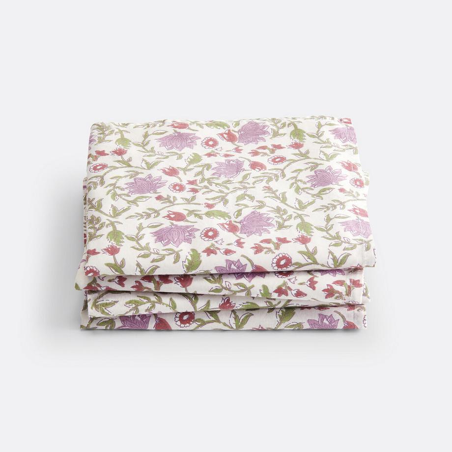 La Redoute Intérieurs Lot de 4 serviettes de table en coton lavé  