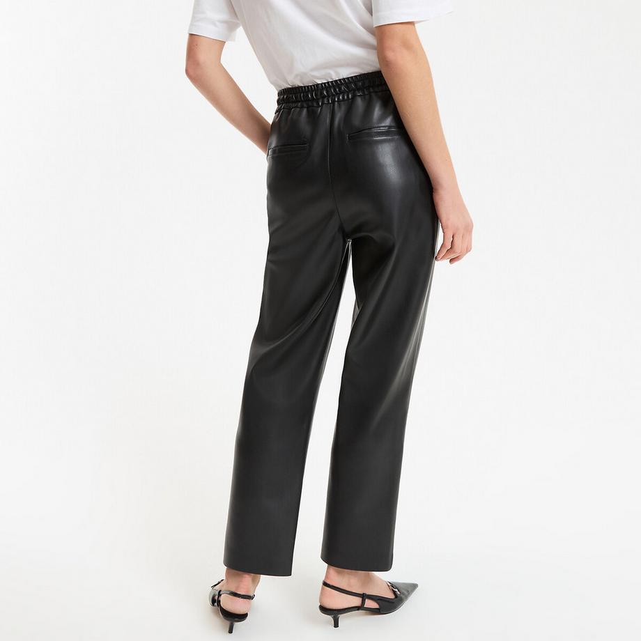 La Redoute Collections Gerade geschnittene 7/8 Kunstlederhose Elastischer Bund  