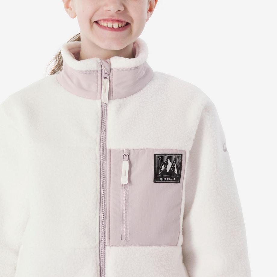 QUECHUA  Fleece Kinder mit RV Langarm synthetisch 