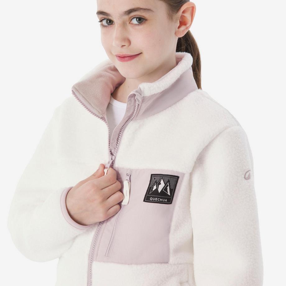 QUECHUA  Fleece Kinder mit RV Langarm synthetisch 