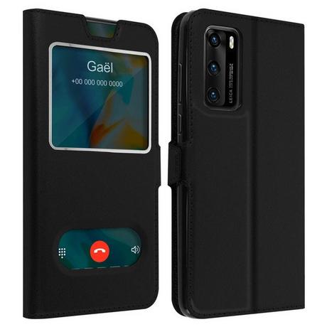 Avizar  Doppelfenster Cover Huawei P40 Schwarz 