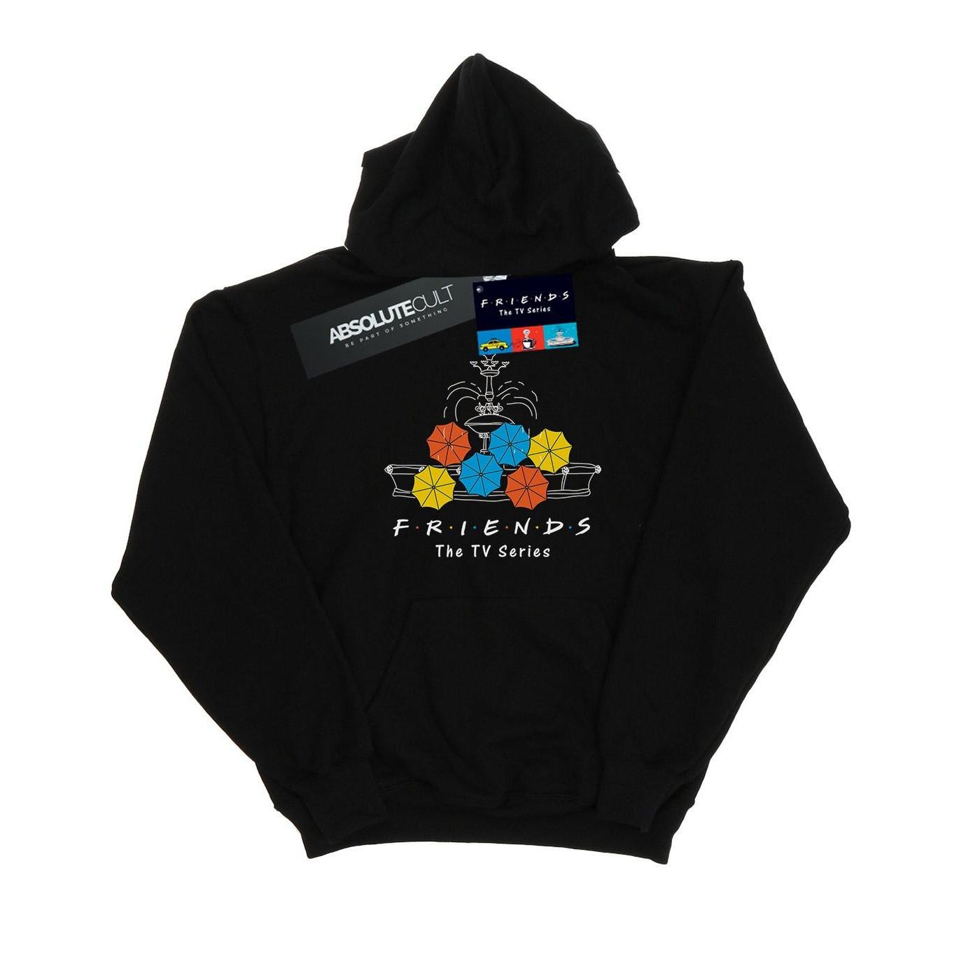 Image of Fountain And Umbrellas Kapuzenpullover Herren Schwarz 5XL