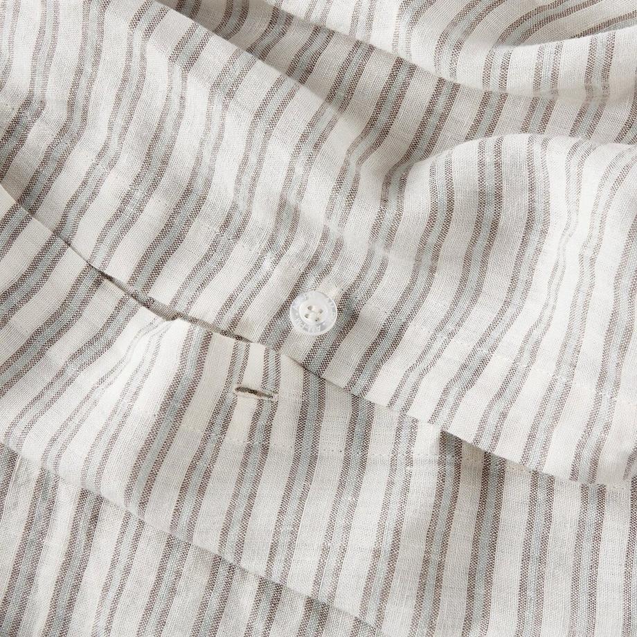 AM.PM Housse de Couette Kalaya Rayée en Lin Lavé  