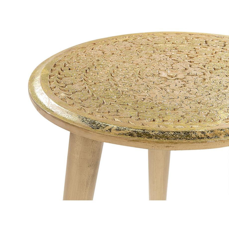 Beliani Set di 2 tavolini en Legno di mango Glamour NARRA  