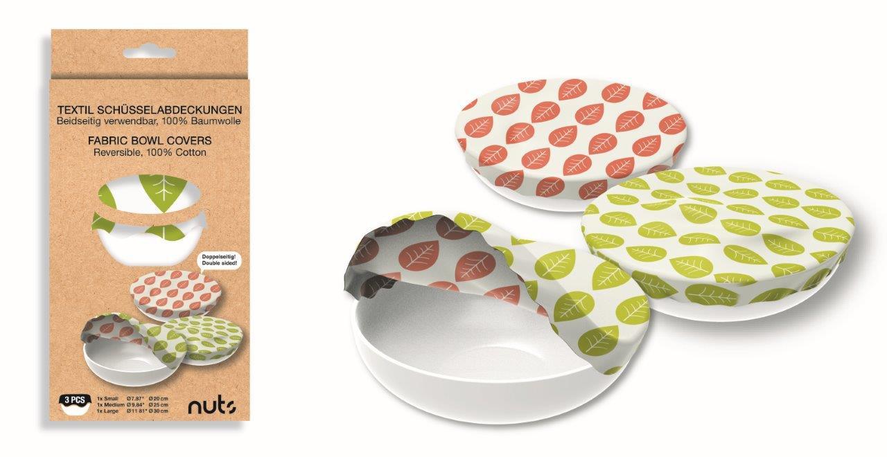 Image of Bowl Cover Blätter Assortiert 3er Set Unisex Grün ONE SIZE