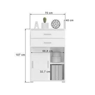 Contini Mover Kommode 70x107x40cm  