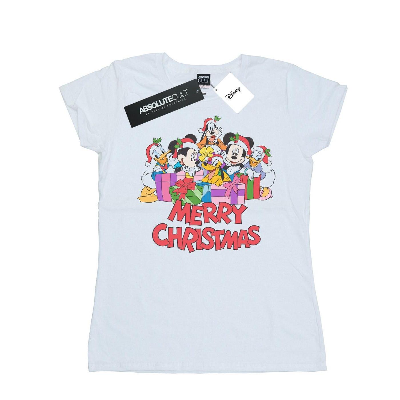 Image of Mickey Mouse And Friends Christmas Tshirt Damen Weiss XXL